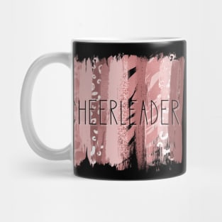 Cheerleading pink animal print brushstrokes Mug
